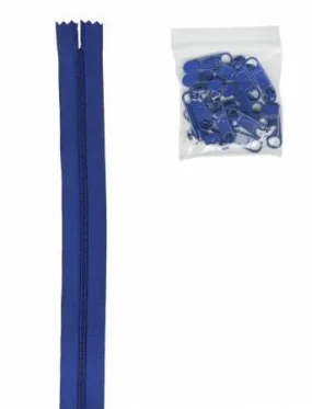 4 yards of zipper Cobalt Blue