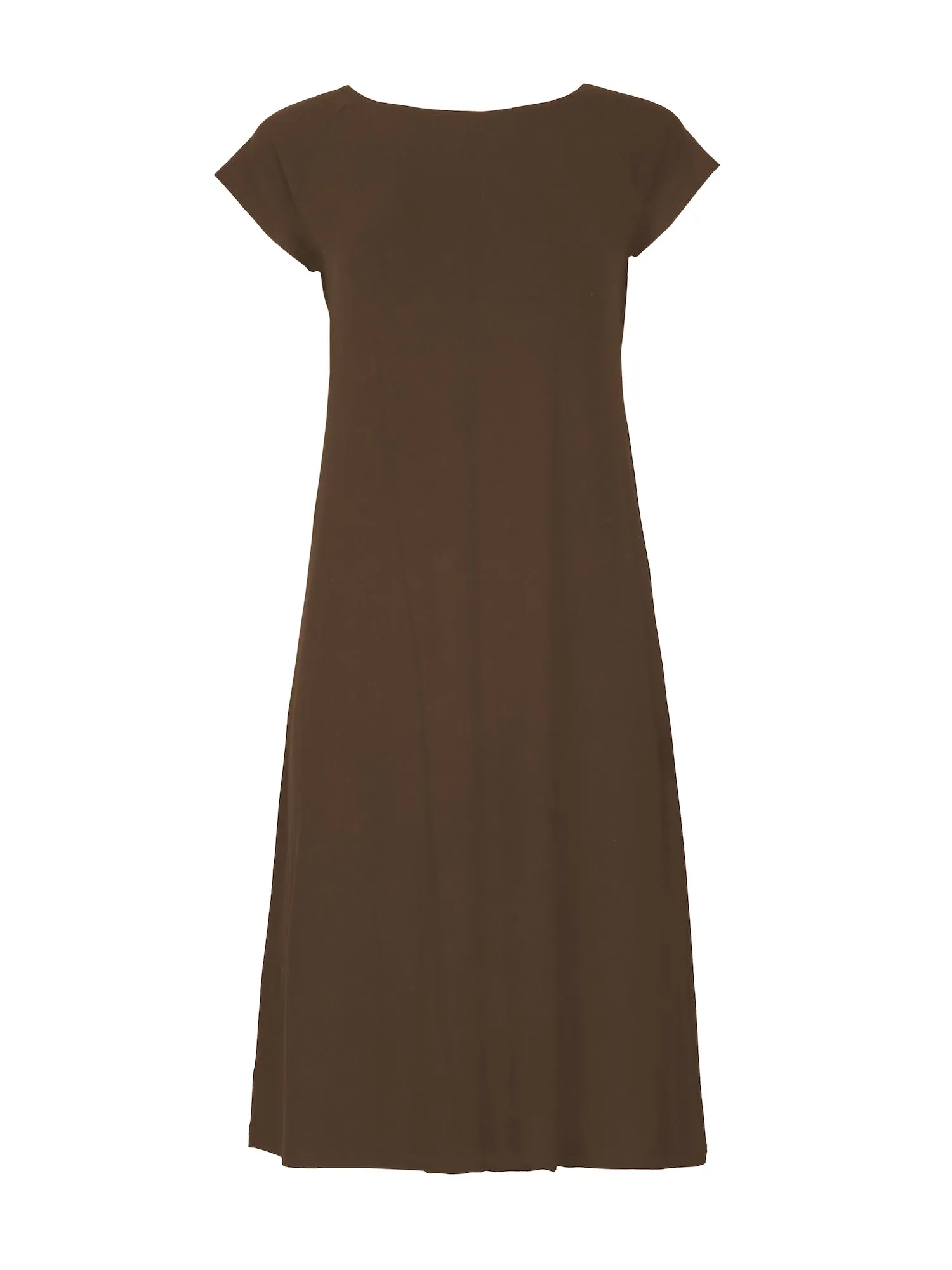 Bamboo Boat Neck Dress - Cocoa