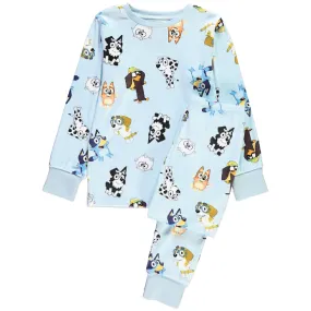 BLUEY Light Blue Velour Pyjamas