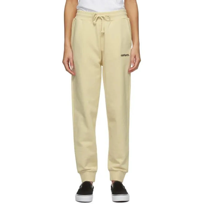 Carhartt Work In Progress Beige Typeface Lounge Pants