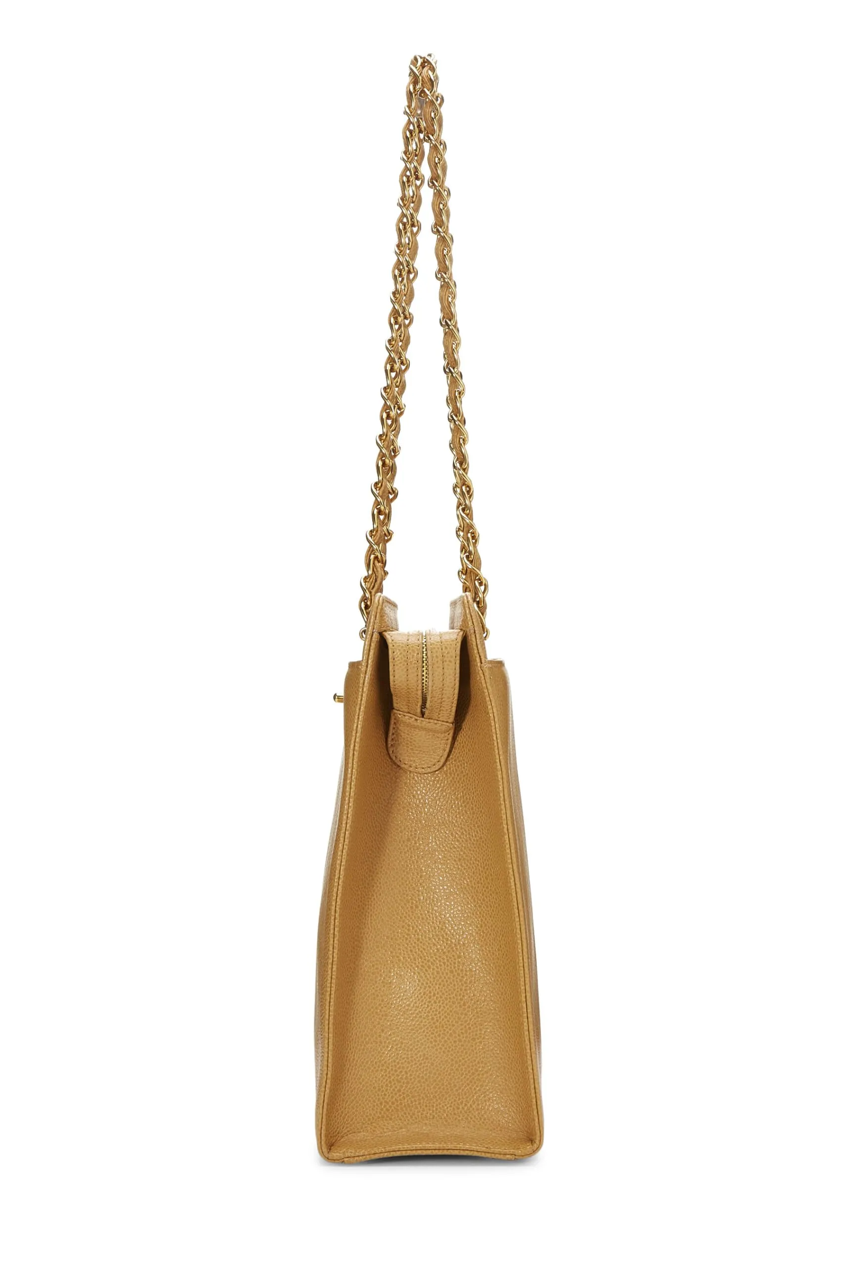 Chanel,  Beige Caviar Pocket Tote Medium, Beige