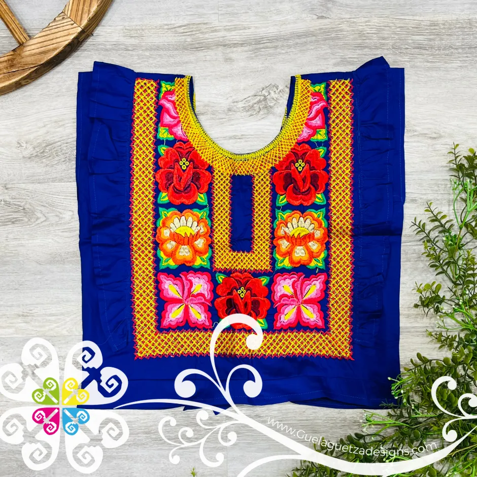 Coqueta Tehuana Floral Crop Top