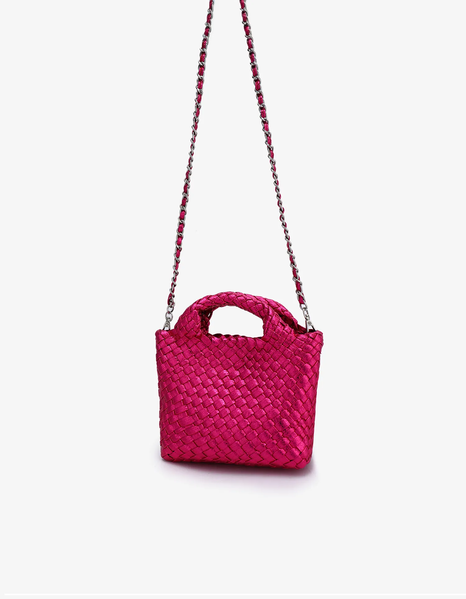 EVERLEIGH WOVEN MINI TOTE HI SHINE MAGENTA