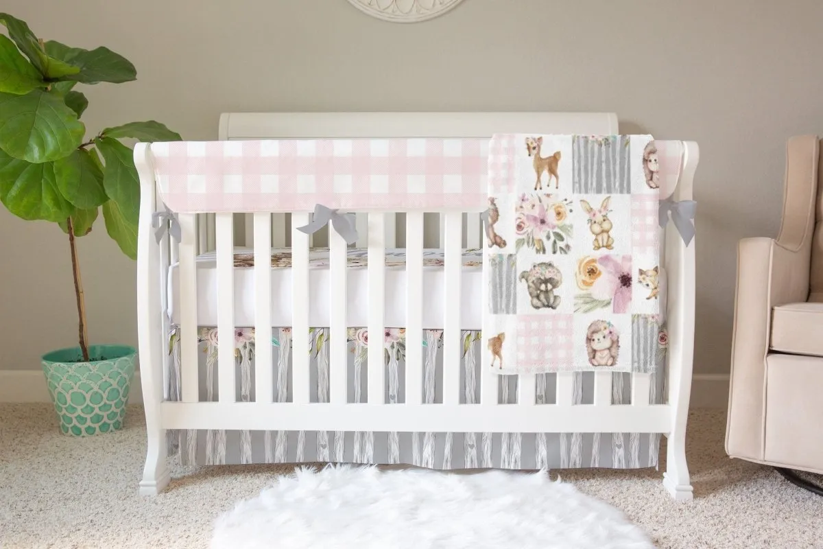 Floral Woodlands Flat Crib Skirt