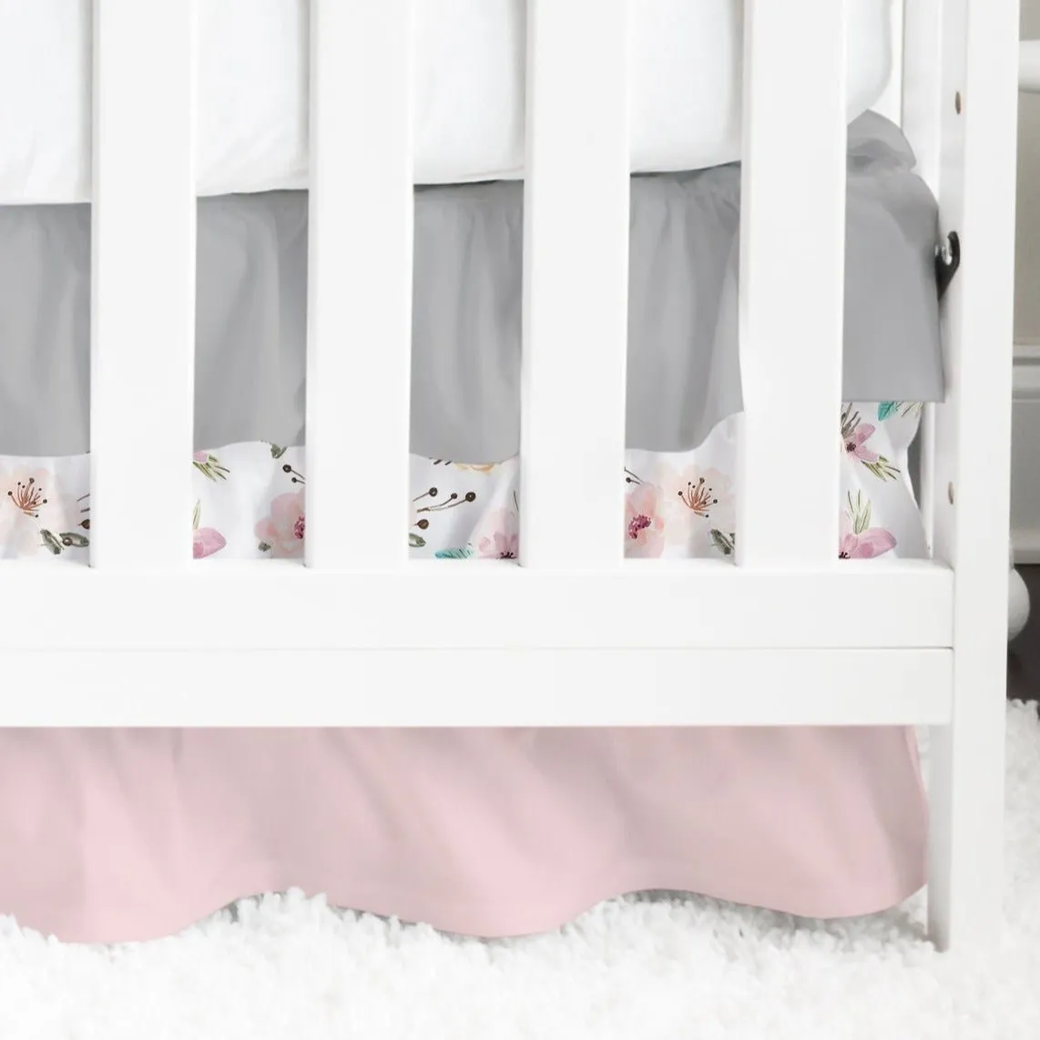 Floral Woodlands Ruffled Crib Skirt