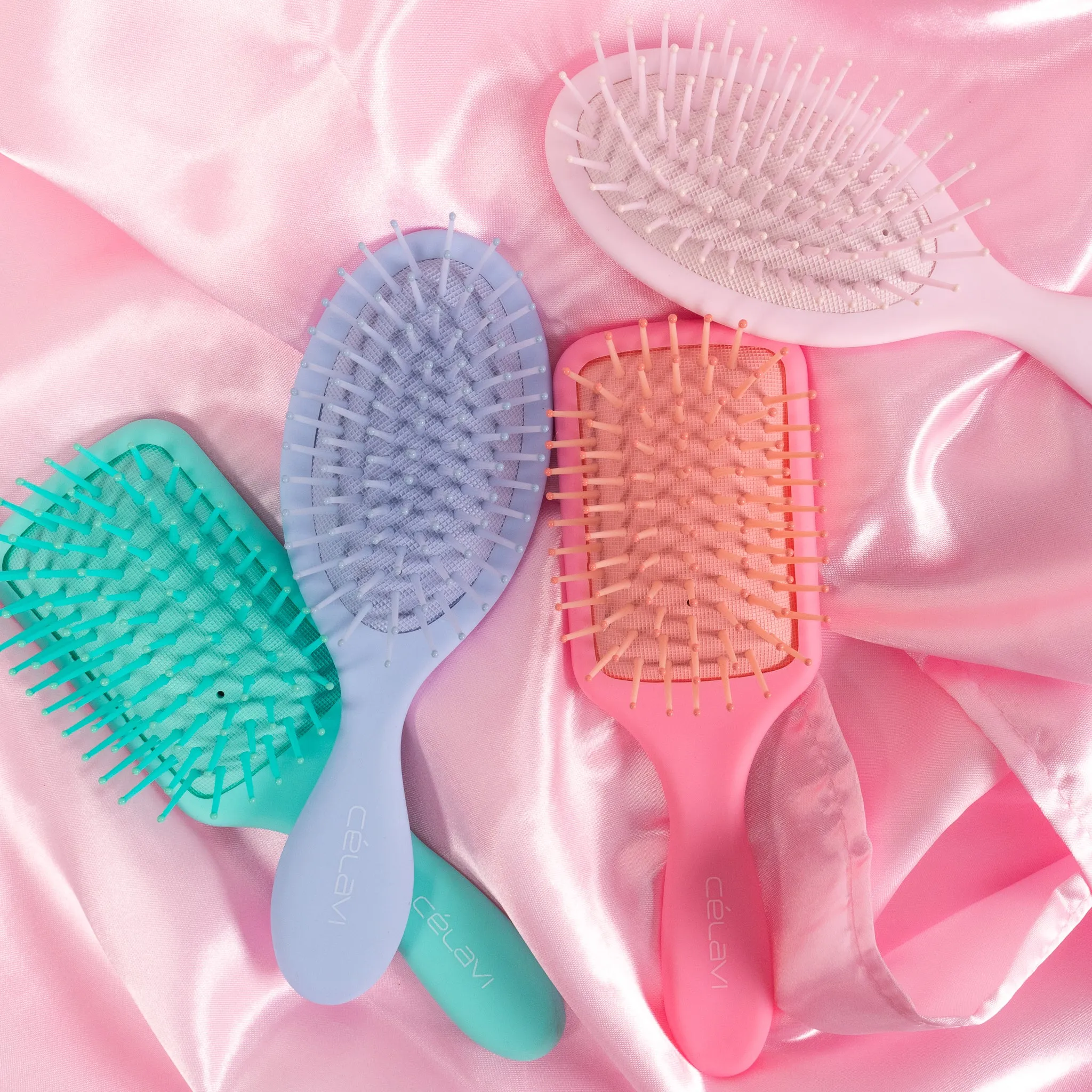 Matte Pastel Paddle Hair Brush