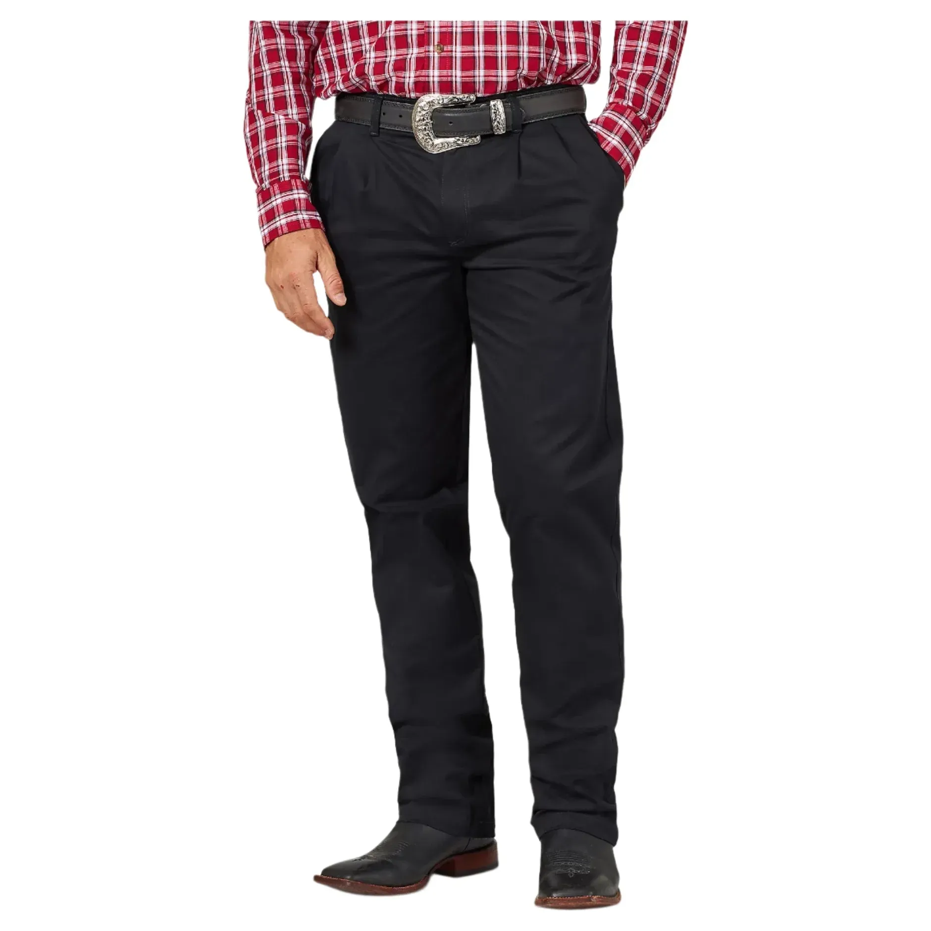 Men's Wrangler Casuals® Pleated Front Relaxed Fit Pants 1000097BK