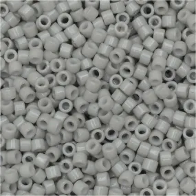 Miyuki Delica Seed Beads, 11/0 Size, #DB2366 Duracoat Soft Grey (7.2 Grams)