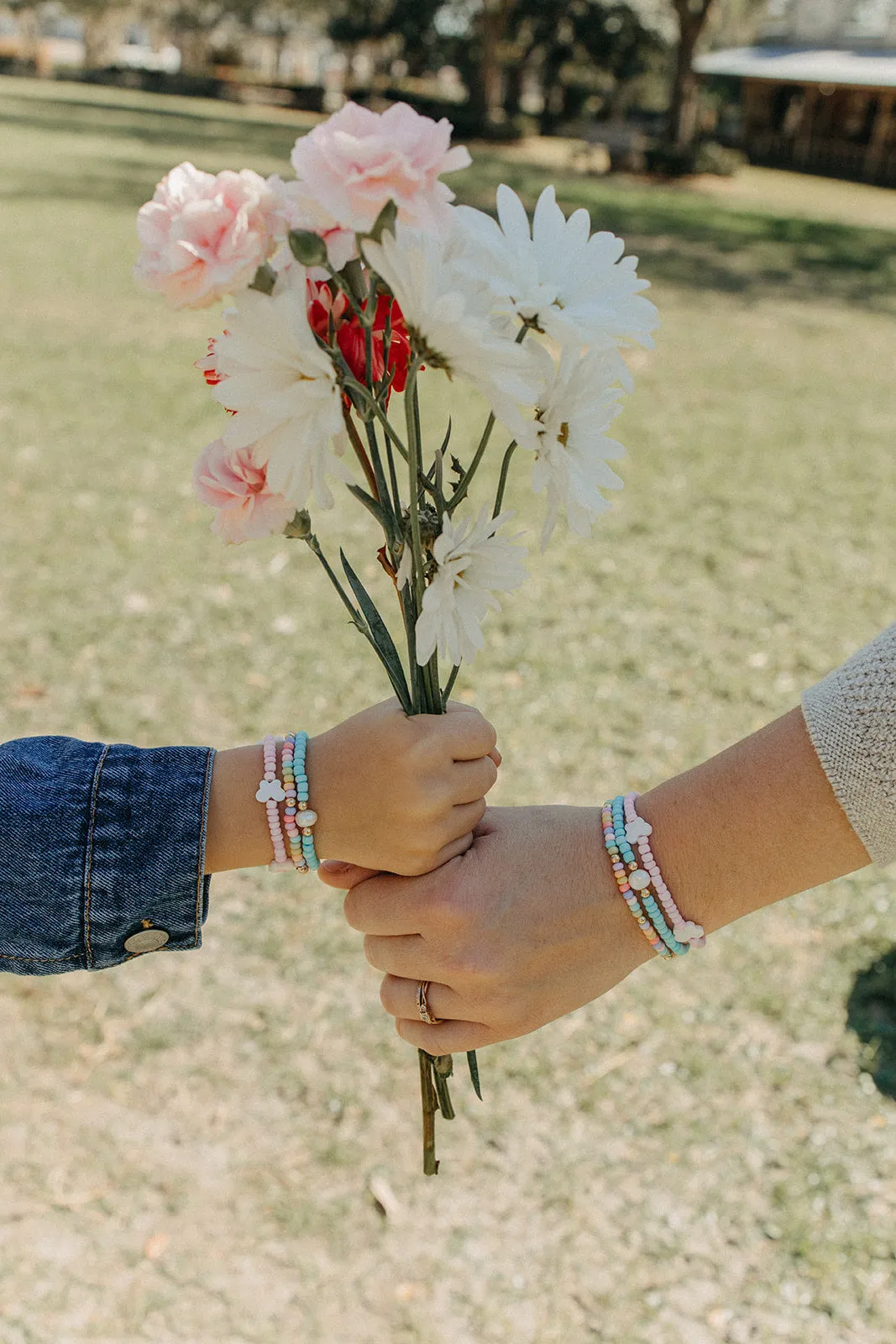 Pastel Spring Bracelet Set Adult & Mini
