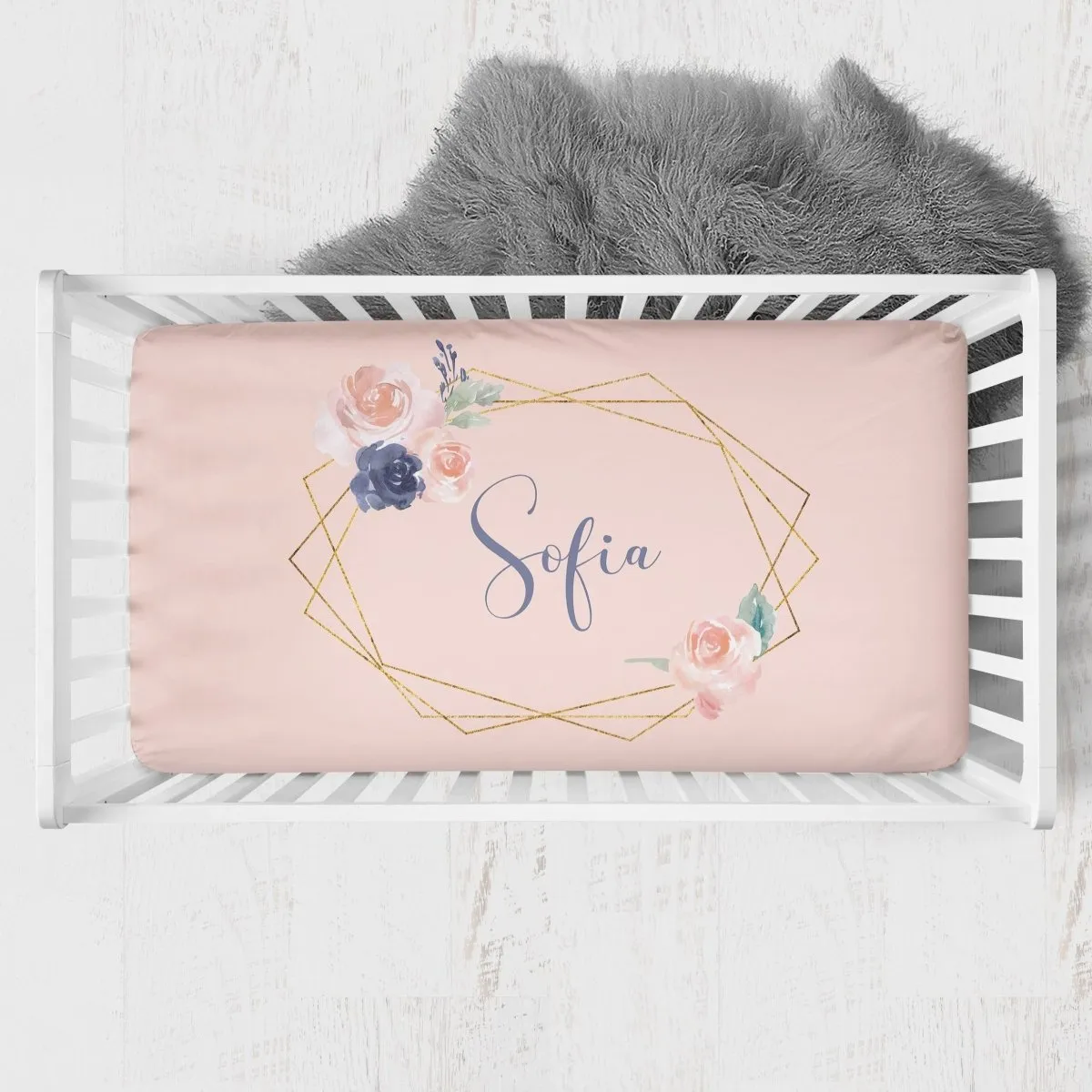 Peach & Navy Floral Nursery Collection