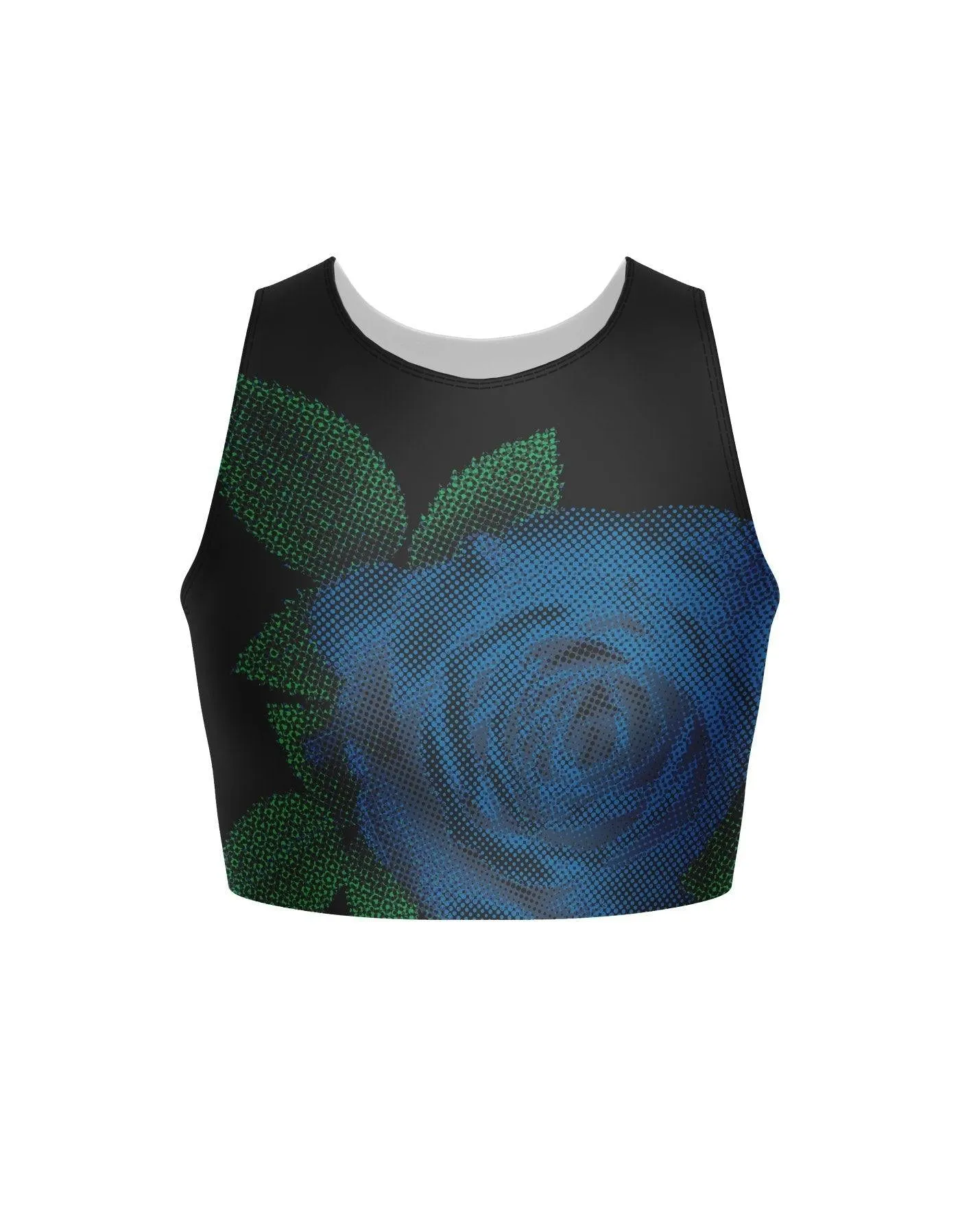Pixelated Sleeveless Crop Top