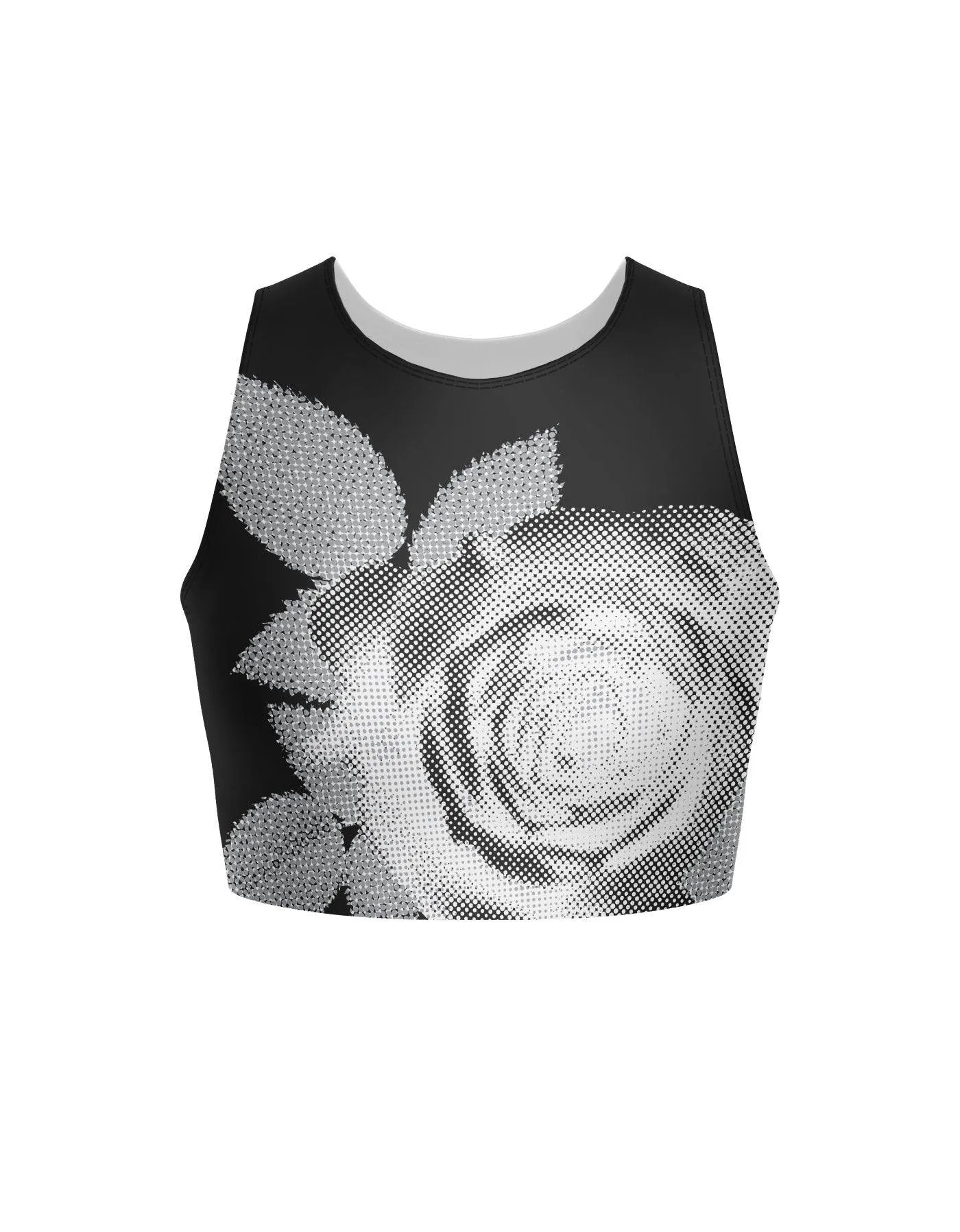 Pixelated Sleeveless Crop Top