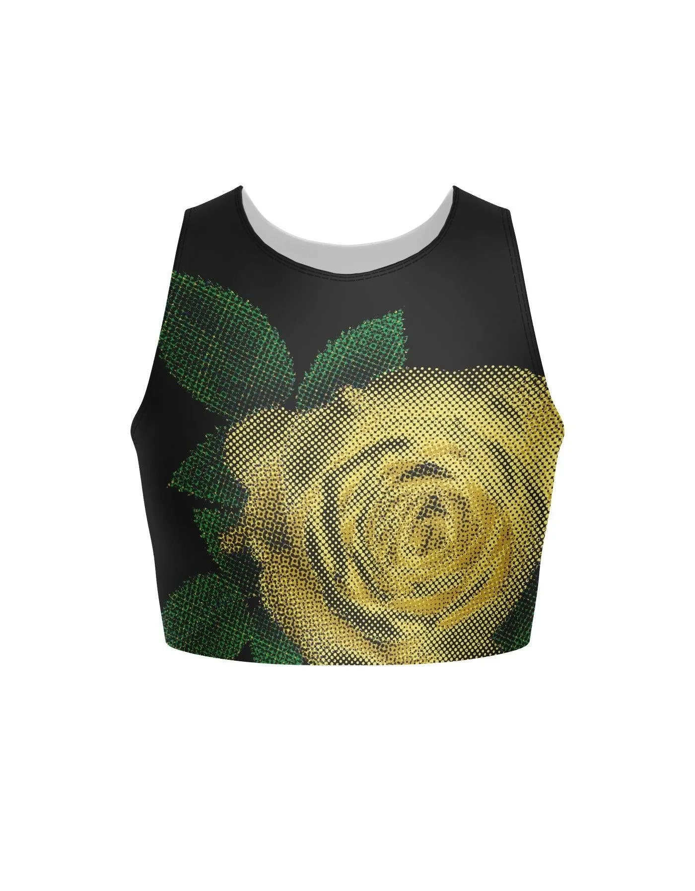 Pixelated Sleeveless Crop Top