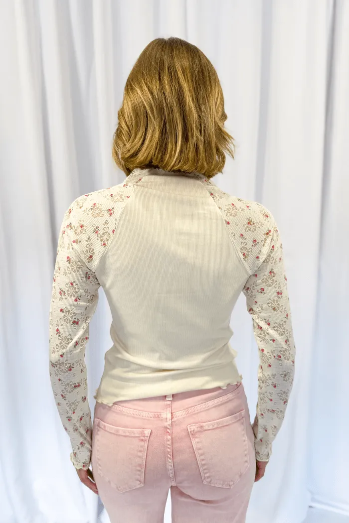 Printed Floral Long Sleeve Top