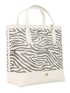 Roberto Cavalli Class GWLPEF 010 Ester 002 White Small Tote Bag