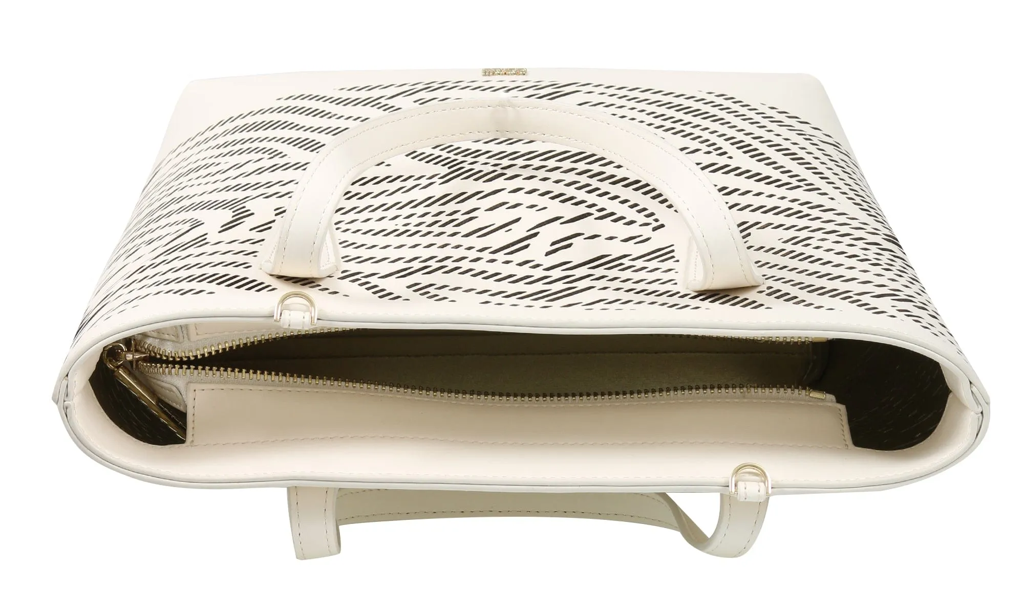 Roberto Cavalli Class GWLPEF 010 Ester 002 White Small Tote Bag