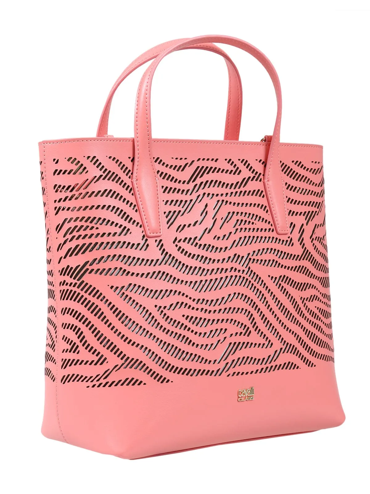 Roberto Cavalli Class GWLPEF 045 Ester 002 Peach Small Tote Bag