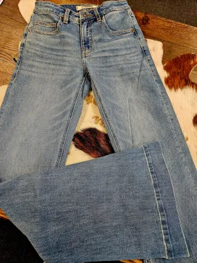 Rock & Roll Womens Small V Emb Mid Rise Trouser Light Wash