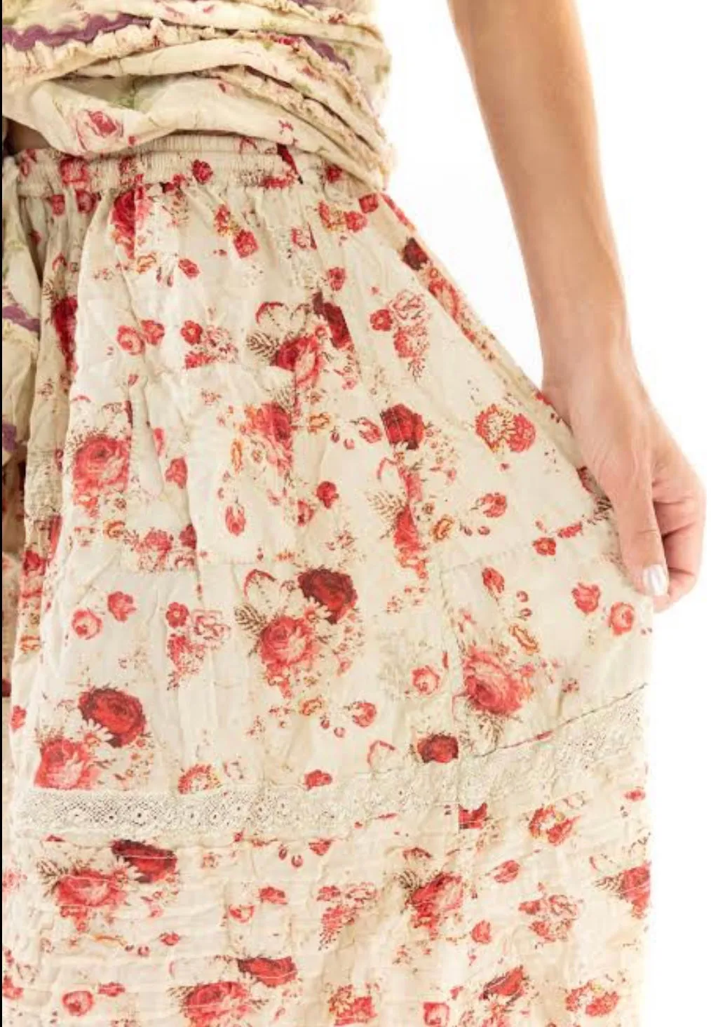 SKIRT 120 PENELOPE RUFFLE PINTUCK SKIRT