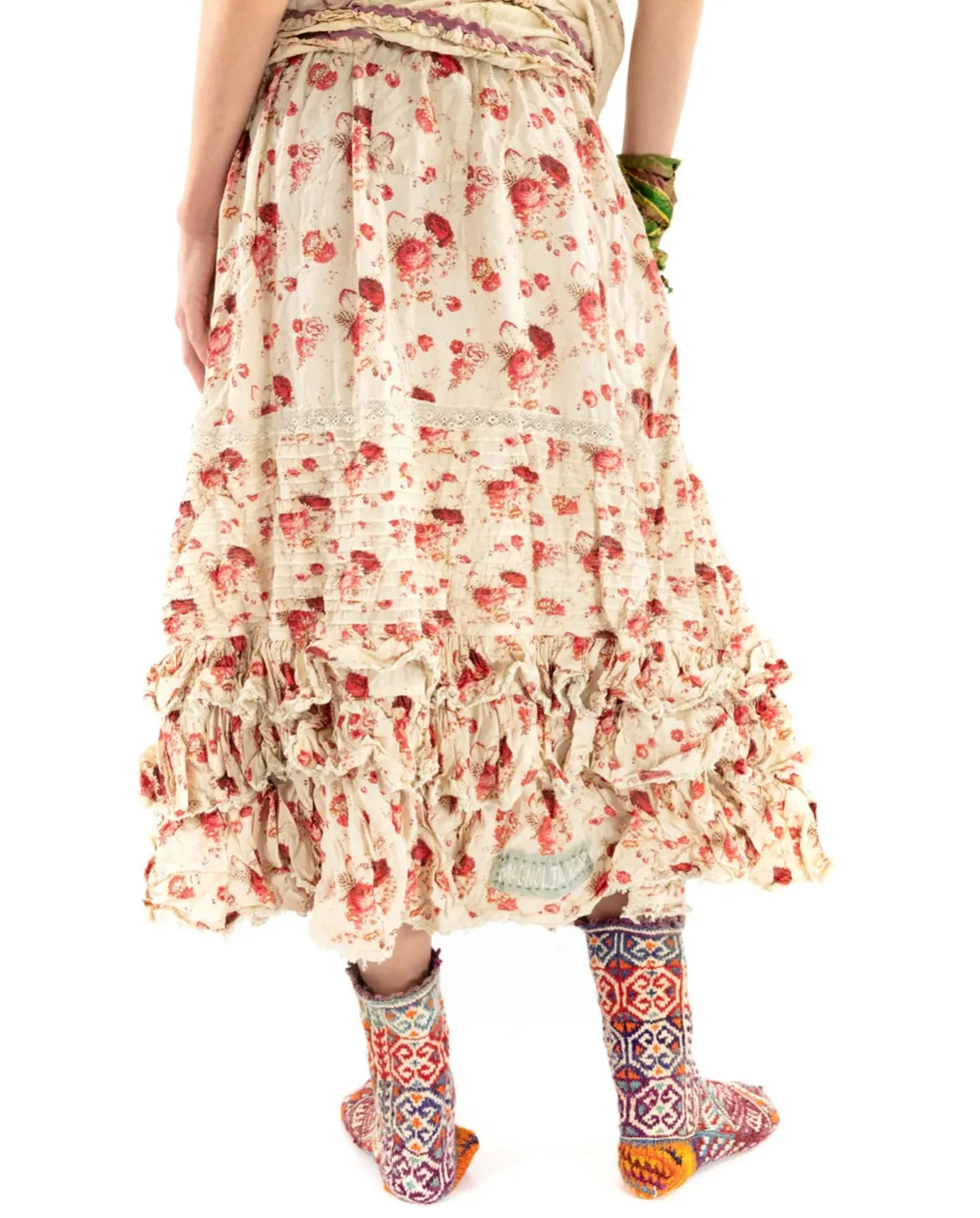 SKIRT 120 PENELOPE RUFFLE PINTUCK SKIRT