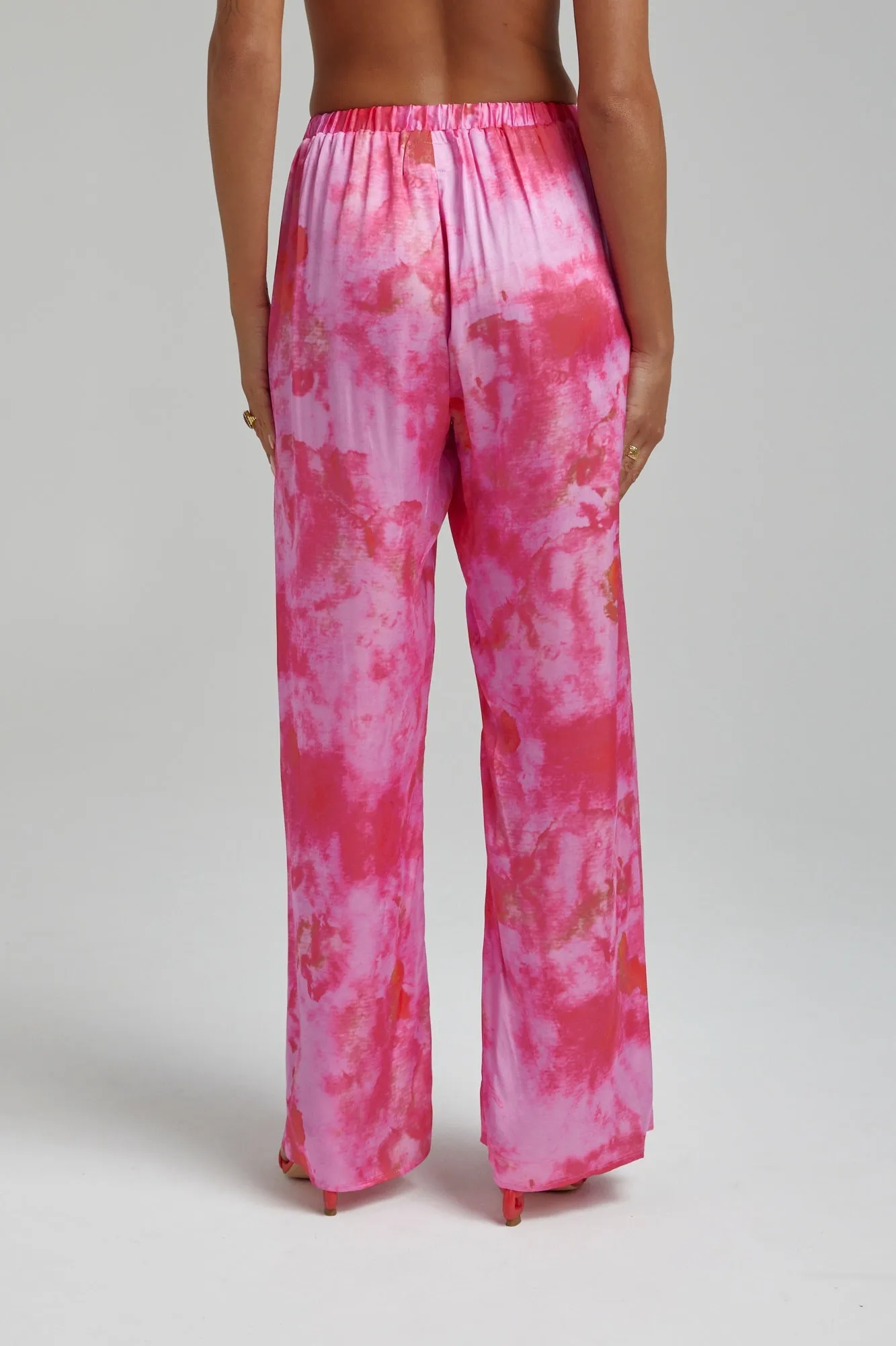 SUMMI SUMMI Womens Relaxed Drawstring Pants - Hibiscus