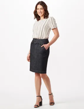 Two Buttoned-Waist Skirt