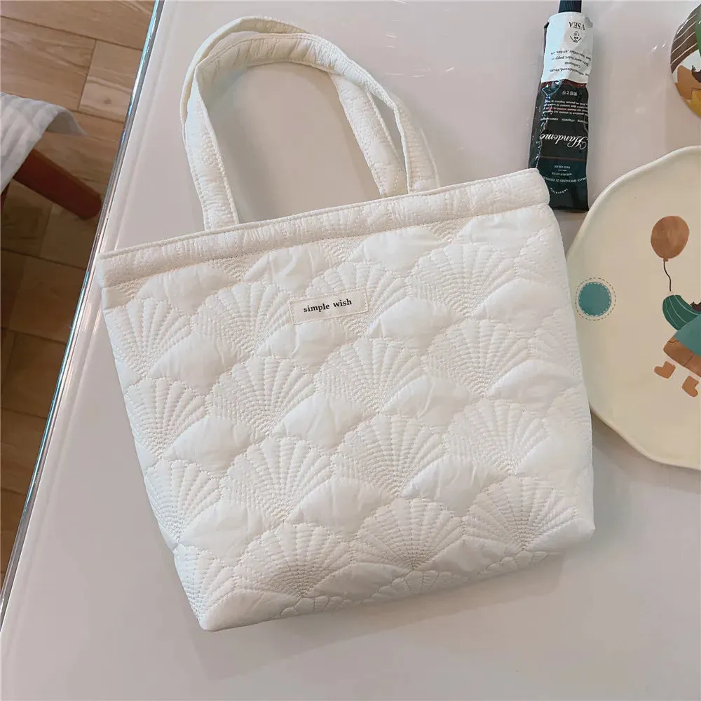 UAKISS  -  Cotton Bag Handbags for Women Shoulder Bags Female Soft Embroidery Storage Reusable Girls Small and Large Shopper Totes Bag