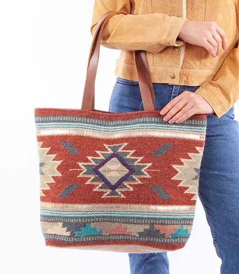 Western Shoulder Tote: Southwestern Pattern