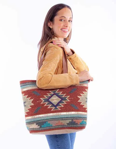 Western Shoulder Tote: Southwestern Pattern