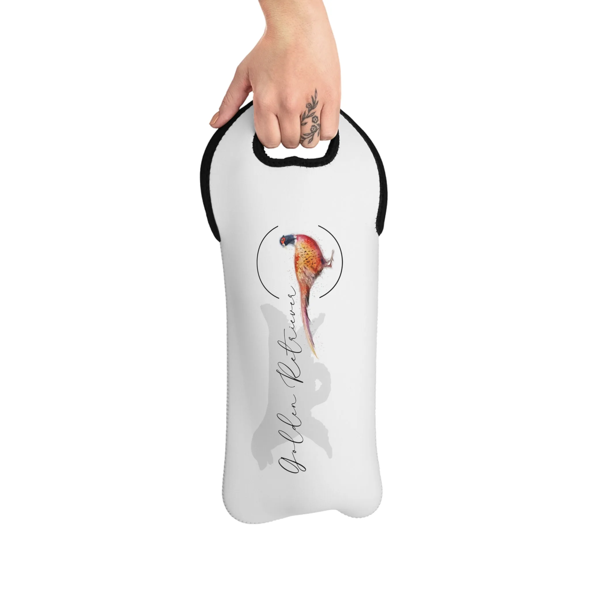 Wine Tote Bag Golden Retriever