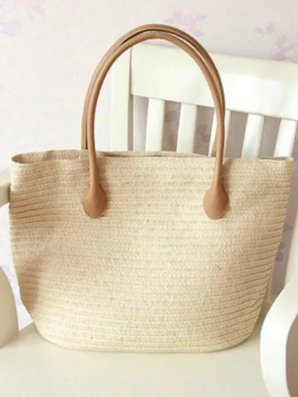 Women Woven Straw Handbags Straw Beach Woven Handbag