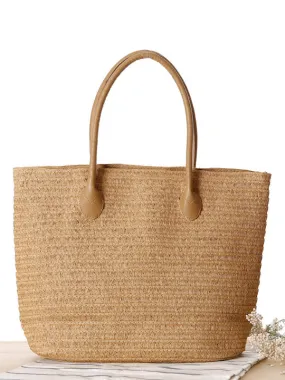 Women Woven Straw Handbags Straw Beach Woven Handbag